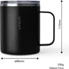 Thermobecher Edelstahl 350ml Henkel Kaffee Becher Trinkbecher isoliert Vinsun Produktbild-Vorschau