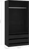 vidaXL Armadio nero 100x50x200 cm materiale a base di legno Anteprima dell’immagine prodotto 12