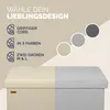 CASARIA® Sitzbank mit Stauraum Beige Cord Faltbar Sitzbank Produktbild-Vorschau 4