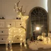 LED-Weihnachtsrentier 1,2 m, weiß-gold, warmweiß, Innen/Außen Anteprima dell’immagine prodotto