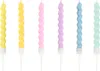 Candele Tortine Spirale Colorate 8,5 cm - Set di 6 Anteprima dell’immagine prodotto 3