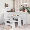 The Living Store Esstisch mit Bank REINE Weiß Massivholz Produktbild-Vorschau 11