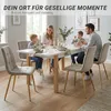 Homestyle4u Esstisch 160-200x80 cm ausziehbar Beige Grau Produktbild-Vorschau 5