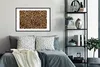 MuchoWow® Gerahmtes Poster Tiermuster - Leopard - Gold - Produktbild-Vorschau 2