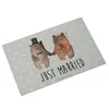 Mr. & Mrs. Panda Schneidplatte Glas Bär Heirat - Grau Produktbild-Vorschau 2