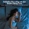 A woman sleeping peacefully in bed, with text overlay promoting a sleep product. Produktbild-Vorschau