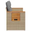 vidaXL Gartensofa mit Kissen 2-Sitzer Beige Poly Rattan Produktbild-Vorschau 5