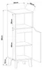 Badezimmerschrank 'Overath' Midischrank 86x30x30cm Grau Produktbild-Vorschau 7