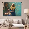 MuchoWow® Wandteppich Wandbehang Milchmädchen - Mandelblüte Produktbild-Vorschau 5