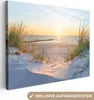 MuchoWow® - Leinwandbilder - Strand - Sonne - Düne - Gras - Produktbild-Vorschau 1