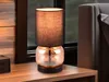 Tischleuchte 28cm mit Stoffschirm und Glas Amber Produktbild-Vorschau 8