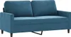vidaXL divano a 2 posti blu 140 cm in velluto Anteprima dell’immagine prodotto 1