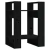 Bücherregal/Raumteiler Schwarz 41x35x57 cm Massivholz Produktbild-Vorschau 1