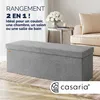 Casaria Banc de rangement gris clair 115x38x38cm Coffre de Voir les images du produit 2