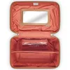 An open beauty case with a mirror and a clear pouch inside. Produktbild-Vorschau
