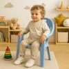 Silla para bebés de plástico Lucky, color azul, para niños Vista previa de la imagen del producto 2