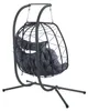 ALEOS. Doppel TWIN Rattan Geflecht Korb Hängesessel m Produktbild-Vorschau 3
