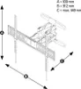 A diagram showing the dimensions of a TV wall mount. Podgląd zdjęcia produktu