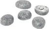 Stein Magnete im 5er Set aus grauen Kunstharz und Metall Produktbild-Vorschau 3