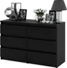 StivMoebel | Commode 6 tiroirs - 100 cm - Noir - Voir les images du produit 4