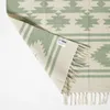HOMESCAPES Handgewebter Baumwollteppich Turin - creme-grün Produktbild-Vorschau 5