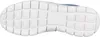 The underside of a blue and white sneaker. Voir les images du produit
