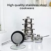 Kochtopfset 12-teilig Edelstahl mit Glasdeckeln Für Produktbild-Vorschau 7