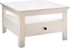 A white coffee table with a drawer and an open shelf. Produktbild-Vorschau
