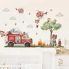 Cartoon Feuerwehrtier Wandsticker, selbstklebend, Produktbild-Vorschau 4