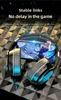 A pair of headphones with a smartphone displaying a game inserted between the earcups, set against a geometric patterned background. Produktbild-Vorschau
