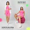 Bellivalini Sport Oberteile Damen Crop Top Neon für Gym Produktbild-Vorschau 5