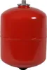 A red expansion tank with a silver fitting on top and a small black component at the bottom. Produktbild-Vorschau