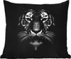 MuchoWow® Outdoor Kissen - Tiger - Tiere - Schwarz - Weiß - Produktbild-Vorschau 1