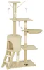 PawHut Tiragraffi alto 134 cm con cuccia, 4 giocattoli e Anteprima dell’immagine prodotto 1