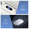 A collage of two images showcasing features of a smart bidet toilet seat. Podgląd zdjęcia produktu