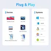 A collage of device and system logos with text labels. Produktbild-Vorschau