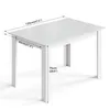 Mondeer Esstisch Esszimmertisch 120 x 80 x 75cm, Weiß Produktbild-Vorschau 3