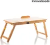 A wooden lap desk with foldable legs is shown against a white background. Produktbild-Vorschau