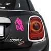 Motorradfahrer Auto Aufkleber, Design 2, pink Produktbild-Vorschau 2