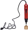 A red and black electric bottle capping machine with a gold capping head, shown against a white background. Podgląd zdjęcia produktu
