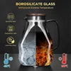 ecooe Glaskaraffe 1.8L Wasserkaraffe mit Deckel Schwarz Produktbild-Vorschau 3