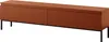 A long, low TV stand with two doors and black metal legs, presented against a white background. Voir les images du produit