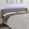 vidaXL LED Kopfteil Taupe 183x16x78/88 cm Stoff Produktbild-Vorschau 2