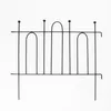 A black metal garden border fence on a white background. Podgląd zdjęcia produktu
