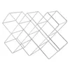A silver wire wine rack on a white background. Produktbild-Vorschau