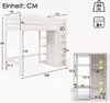 Flieks Etagenbett Hochbett 90x200cm mit Kleiderschrank und Produktbild-Vorschau 7