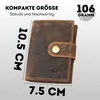 Slim Wallet Geldbeutel Braun Münzfach RFID-Schutz Leder Produktbild-Vorschau 4