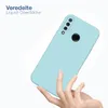 A hand holding a light blue phone case. Produktbild-Vorschau