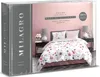 Drap de satin 220x200 Milargo Verde 003 blanc rose fleurs Voir les images du produit 2