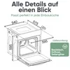 Bomann® Backofen mit mattem Glas | Grill, 3D Heißluft, Produktbild-Vorschau 5